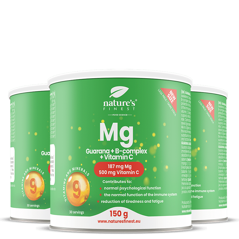 3x Magnesio + Guarana +Compelsso B + Vitamina C pacchetto